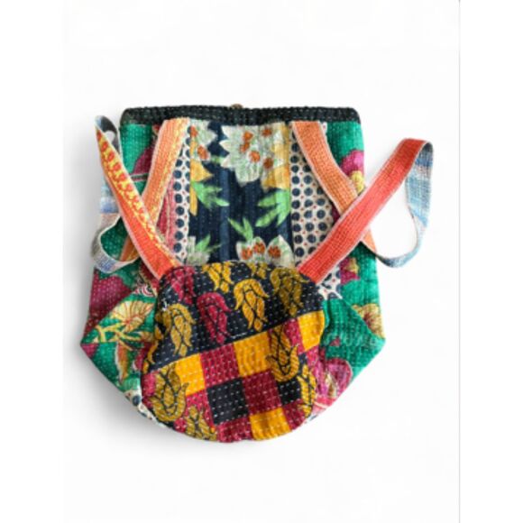 Fire Monkey Vintage Kantha Sari Boho Hippie Backpack main image 6